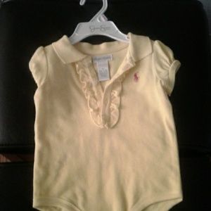 Yellow polo onesie
